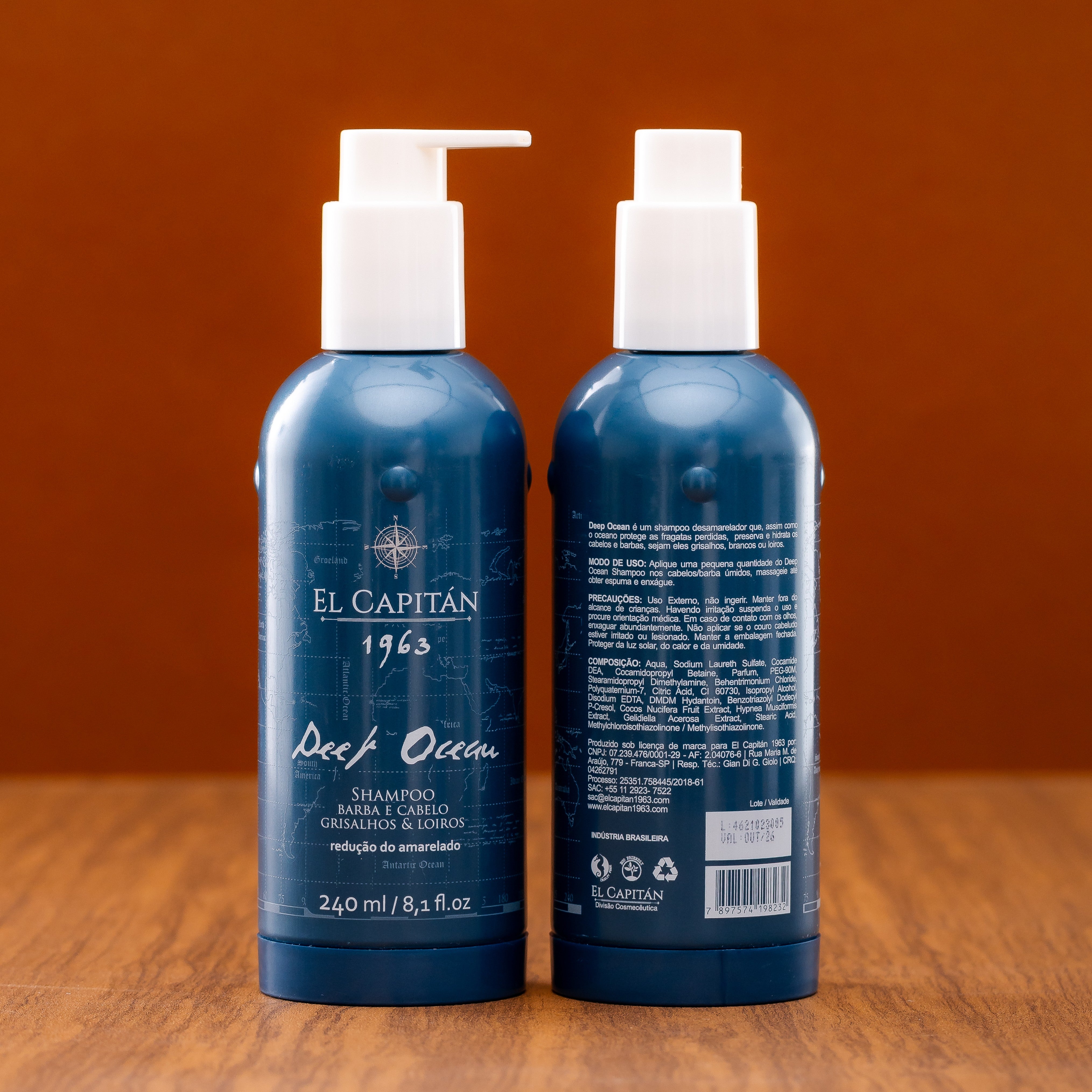 Shampoo Deep Ocean - Desamarelador para Cabelo e Barba