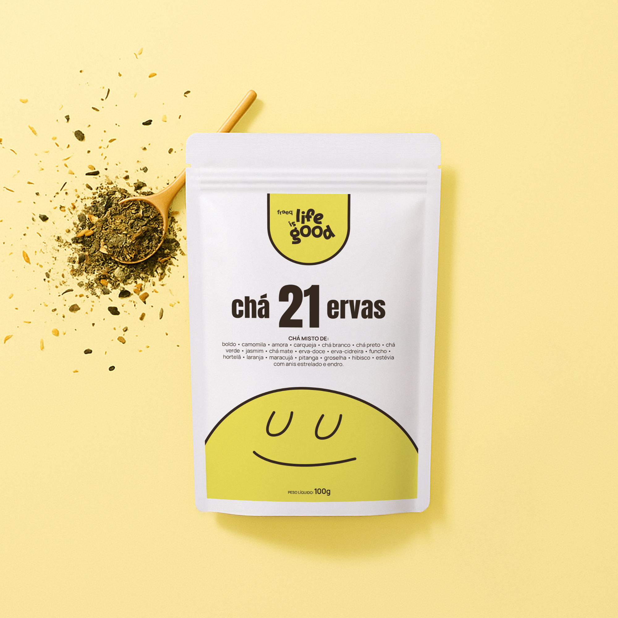Chá 21 Ervas 100g - Life is Good - by Freeq®
