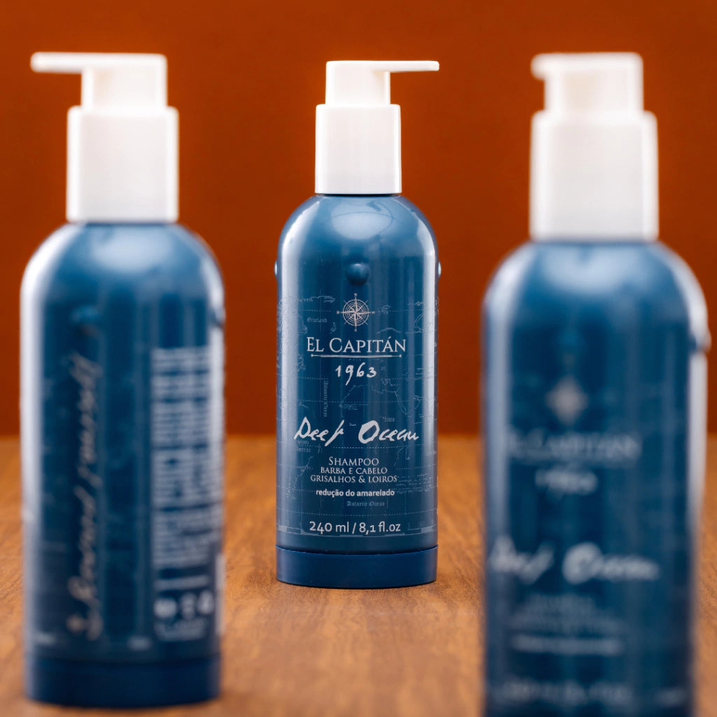 Shampoo Deep Ocean - Desamarelador para Cabelo e Barba