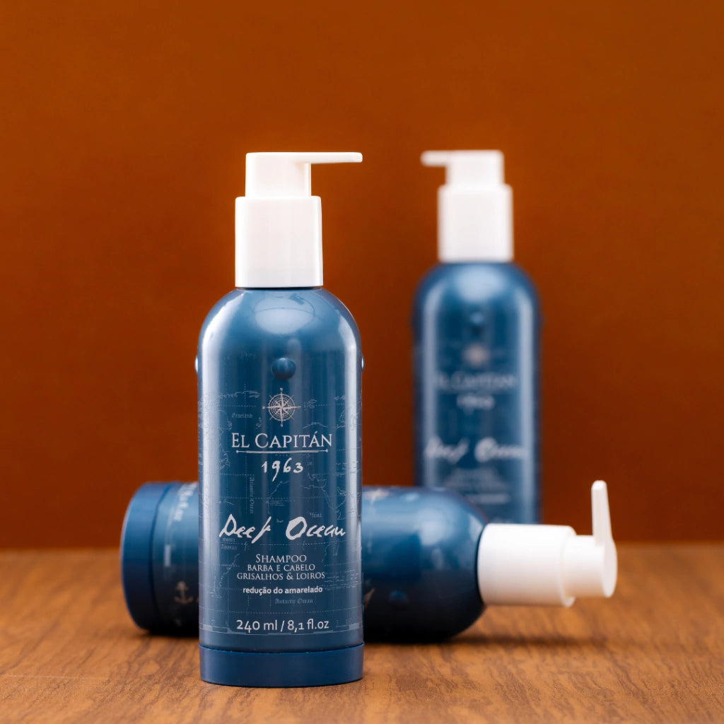 Shampoo Deep Ocean - Desamarelador para Cabelo e Barba